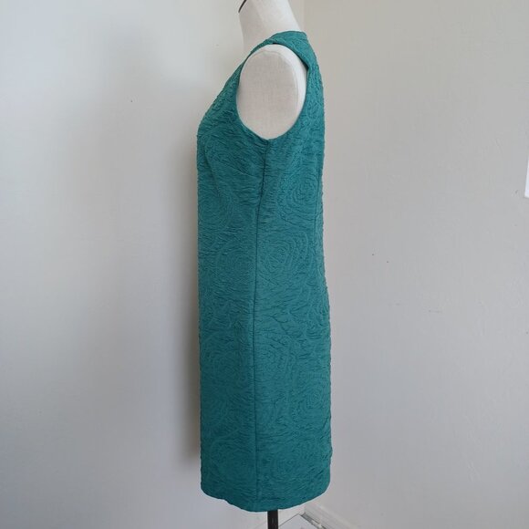 Very Vollbracht Shift‎ Dress Green Slim Fit Stretch Knit Womens Large - Picture 7 of 15